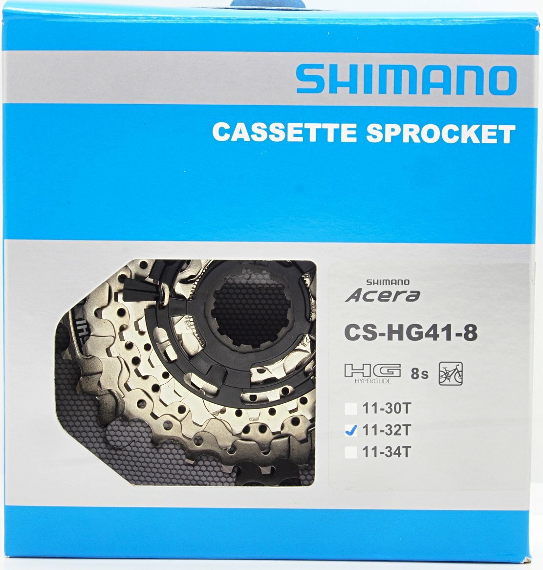 Shimano Acera CS-HG41-8 HYPERGLIDE Cassette 8 Speed 11-32T, New In Box