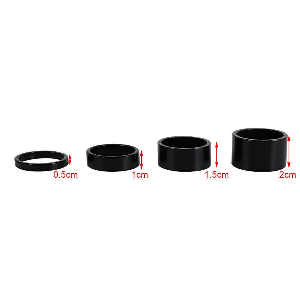 4 Colors 4Pcs/Set 5mm/10mm/15mm/20mm Aluminum Alloy Headset Spacer Bike Front