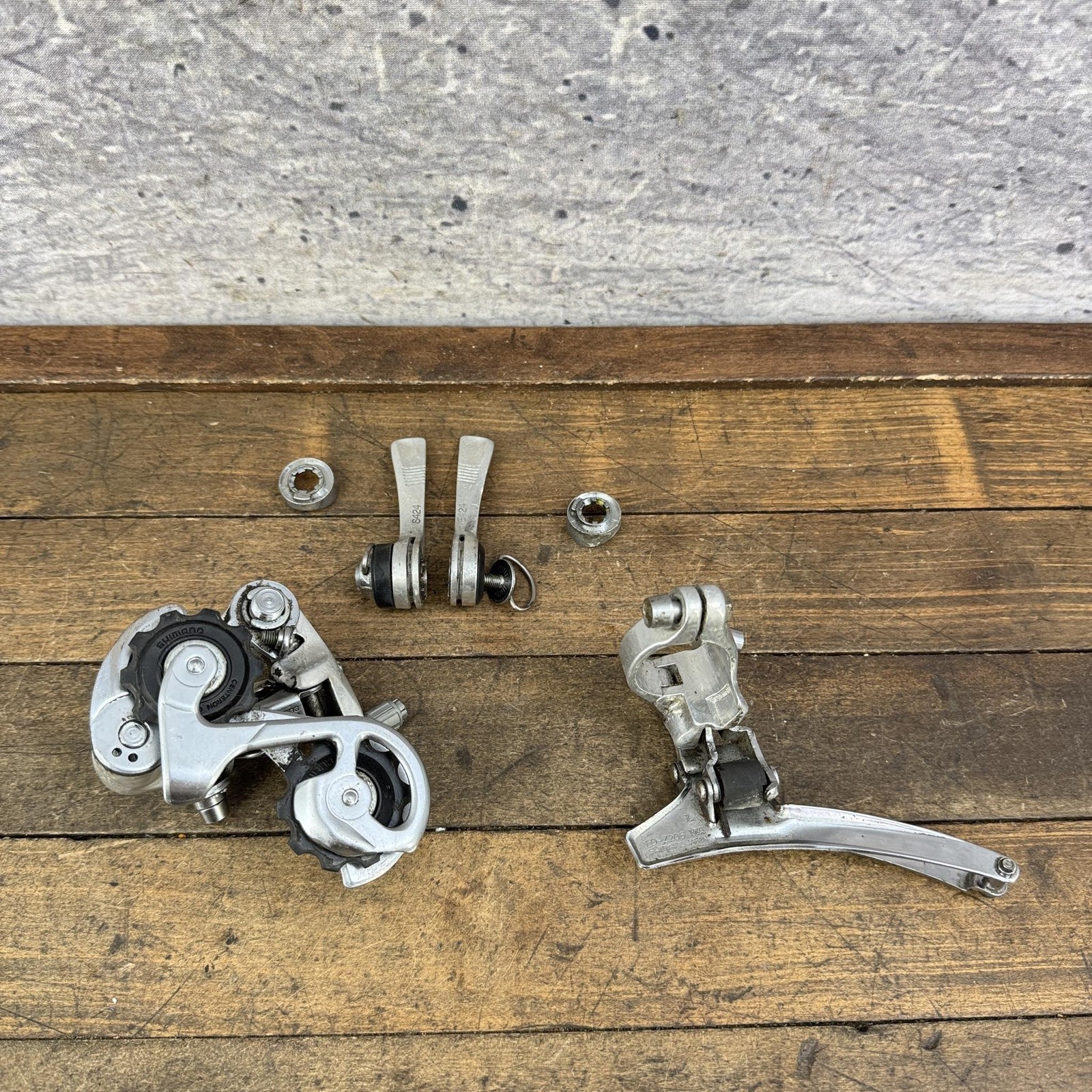 Vintage Shimano Light Action Derailleur Set FD-Z206 Shifter Group Japan Road