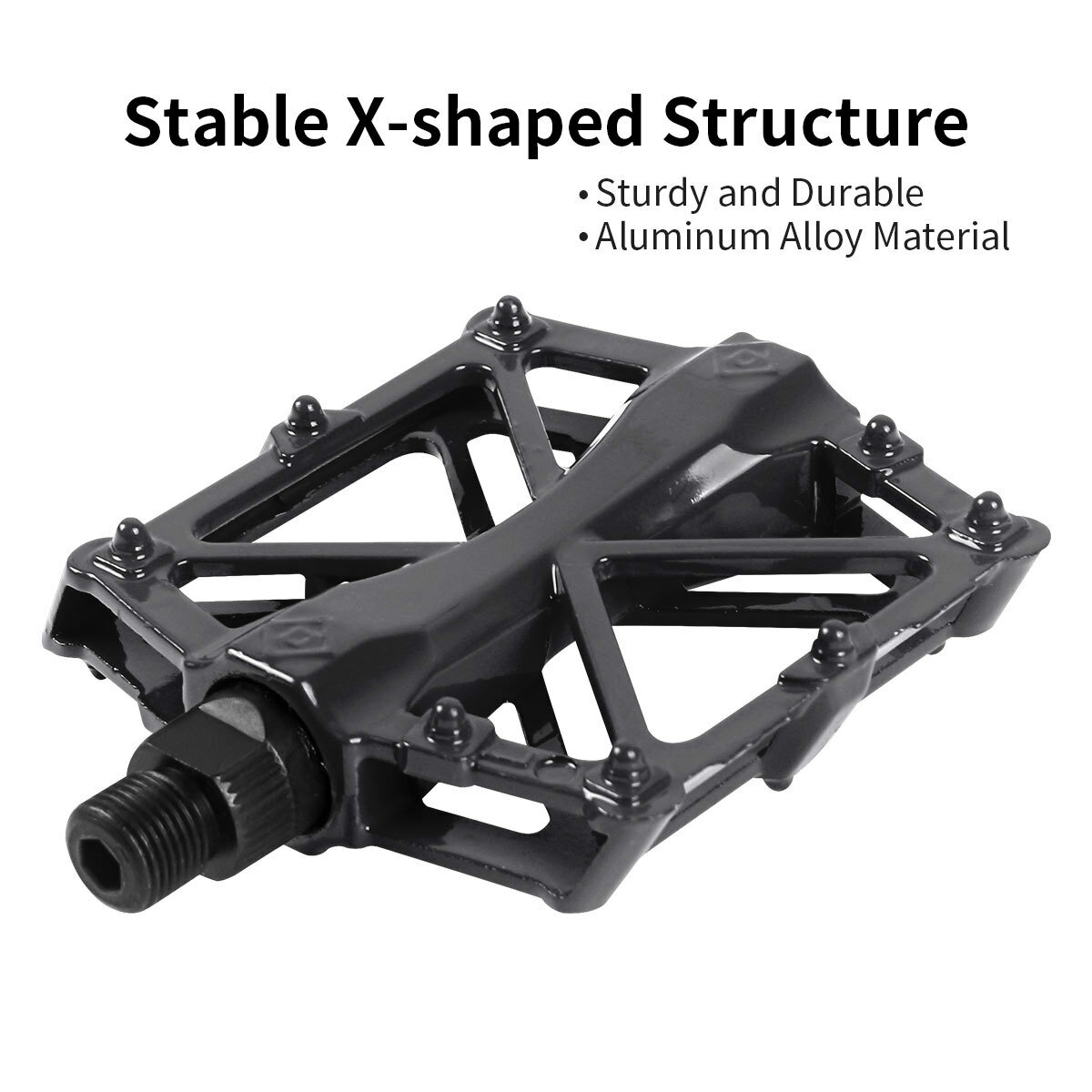 2Pcs Mountain Bike Pedals MTB Bicycle Flat Pedals 9/16» Aluminum Sealed Bearing