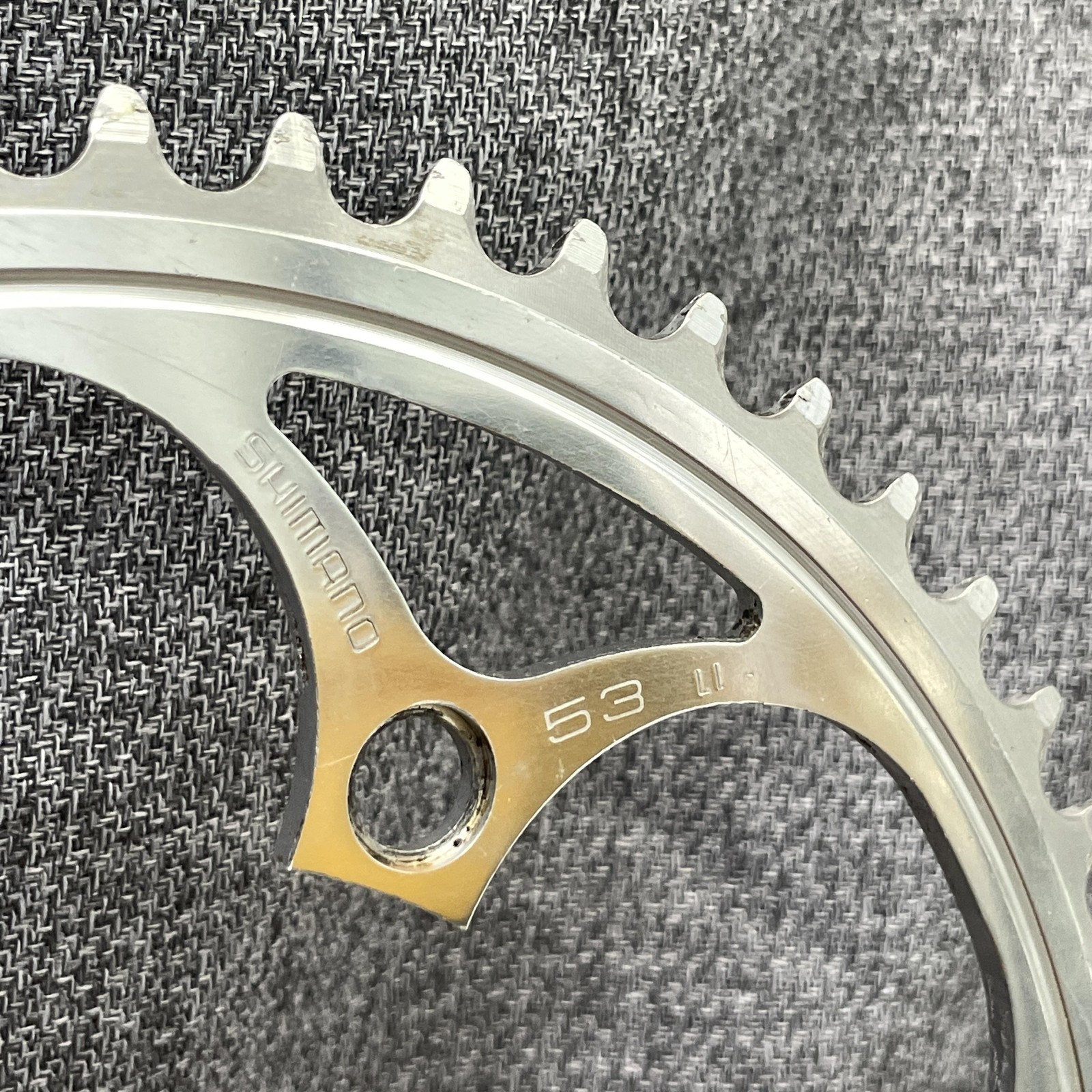 Vintage Shimano 53t Chainring 130 BCD 5-Arm Silver Aluminum Road Bike 53 Tooth