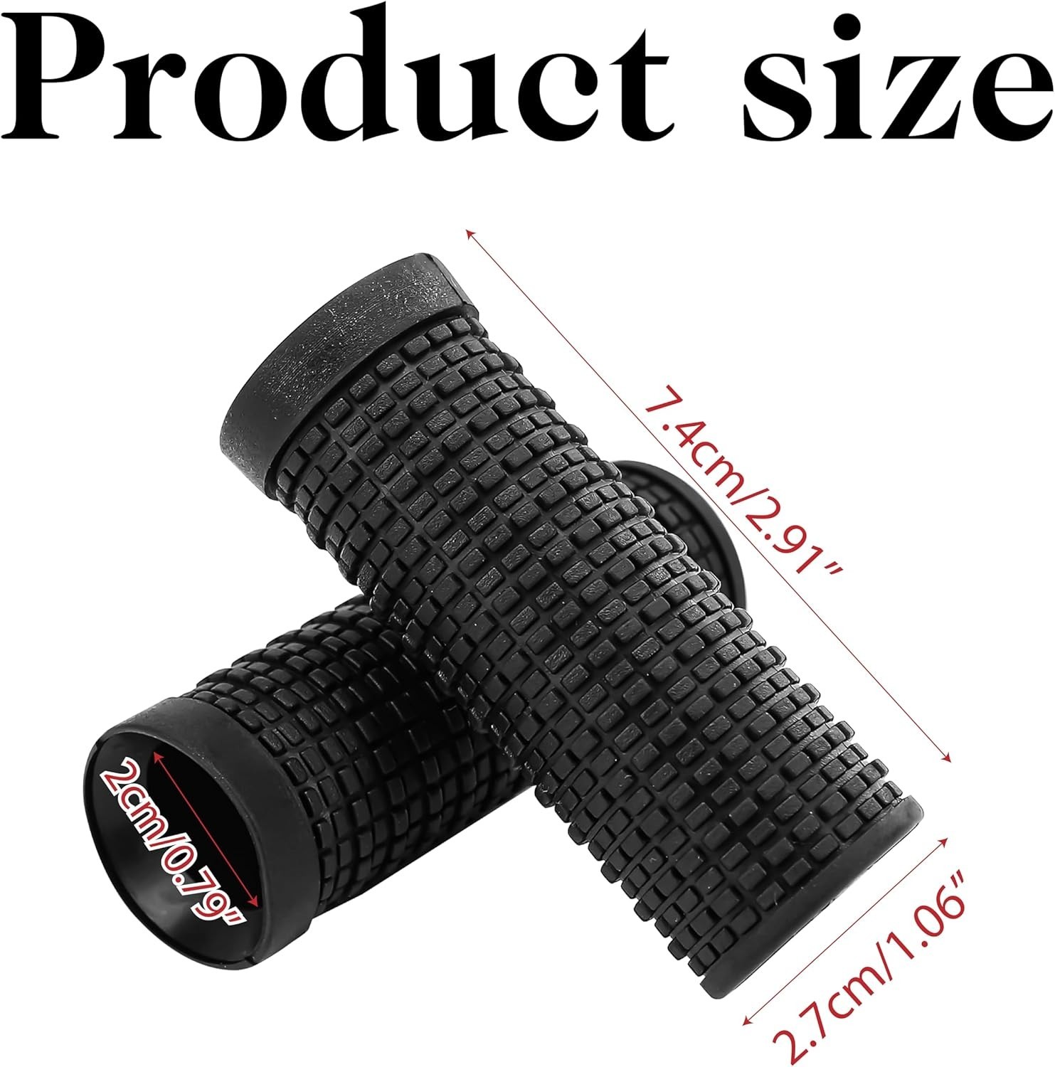 1 Pair MTB Bike Short Handlebar Grips 20x74mm/0.78×2.91inch, Bar Twist Cover …