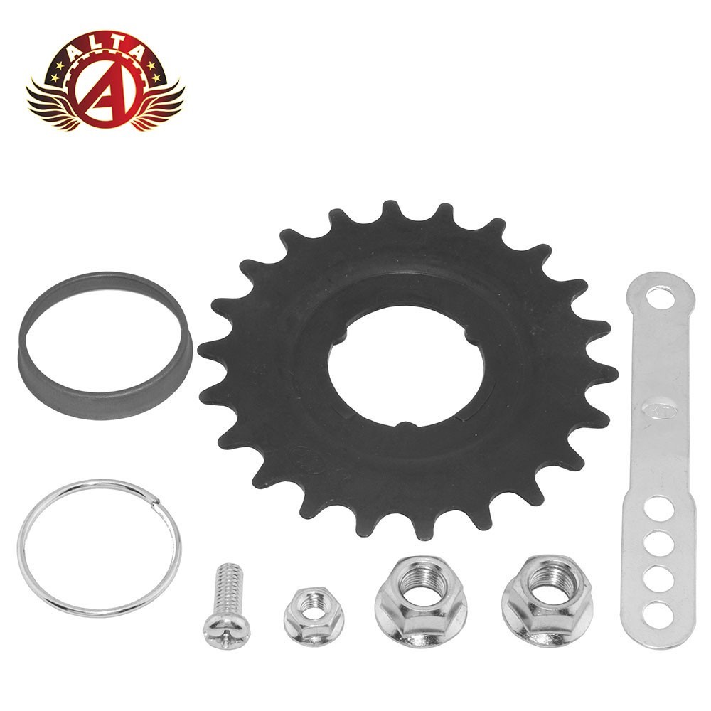 ALTA Coaster Hub Trim Kit 22T Black Bicycle Rear Hub Hardware Sprocket Parts Set