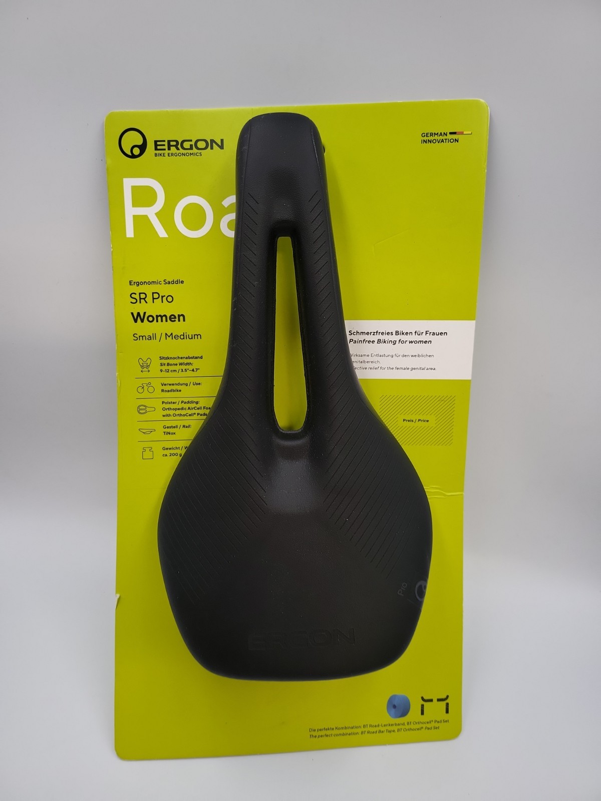Ergon SR Pro Saddle – Titanox, Black, Women’s, Small/Medium
