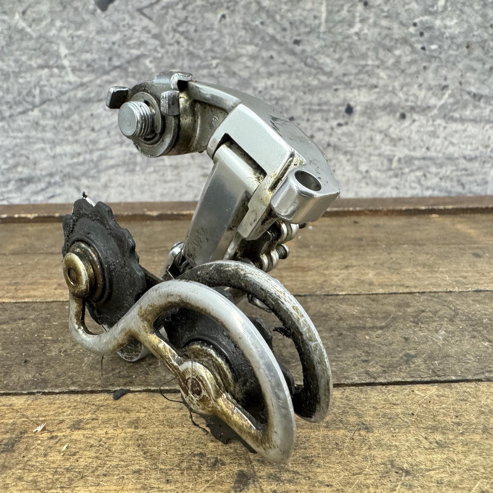Vintage Shimano Crane Rear Derailleur Short Cage Bolt-On Silver 225g Japan 70s
