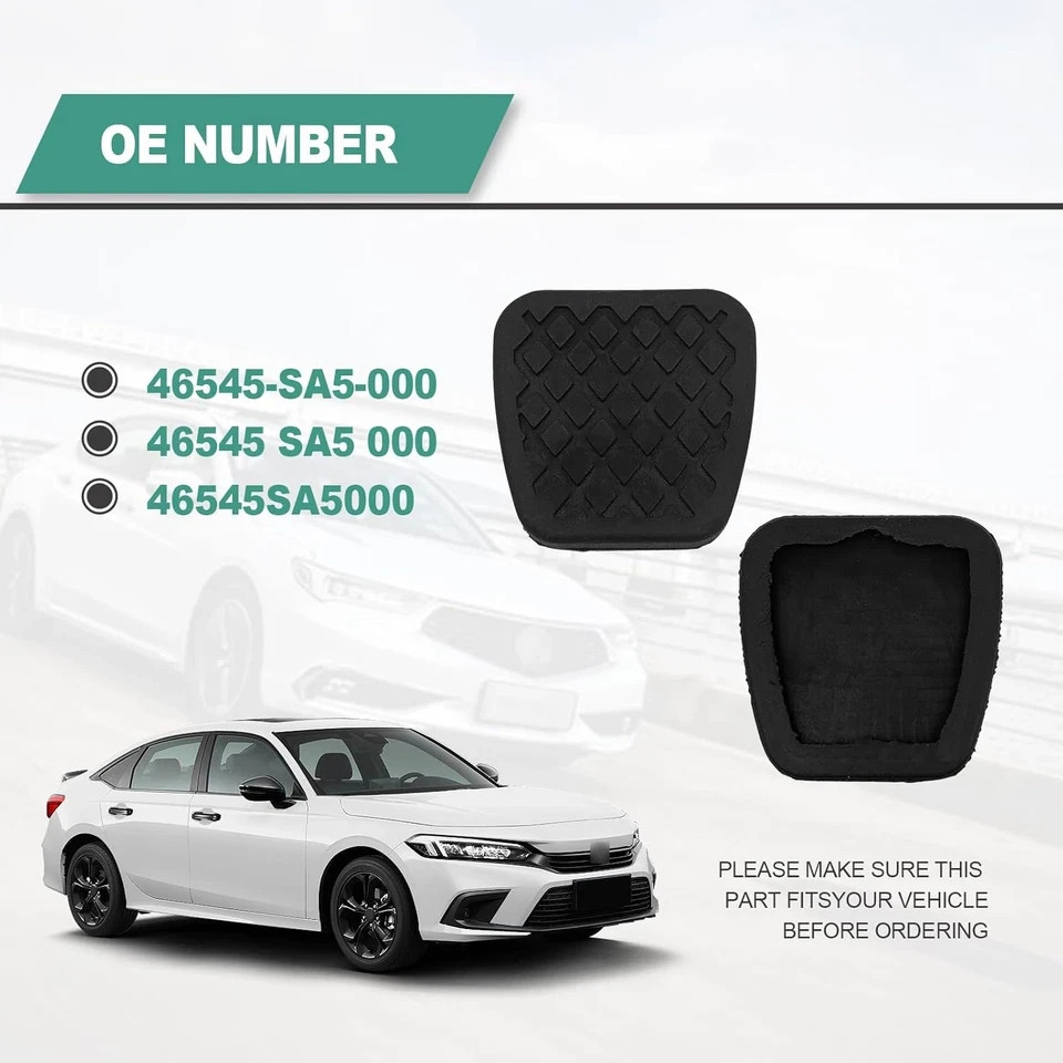 2X Brake Clutch Pedal Pad Rubber Cover Replacement Civic Accord CR-V Acura