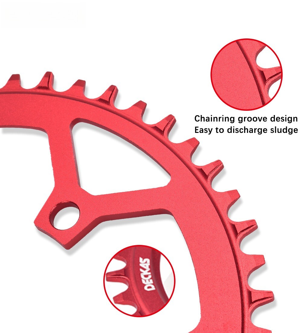 Bicycle Chainring 110BCD 5 Arm Round Single Wide Narrow Chain Wheel 36-54T Black