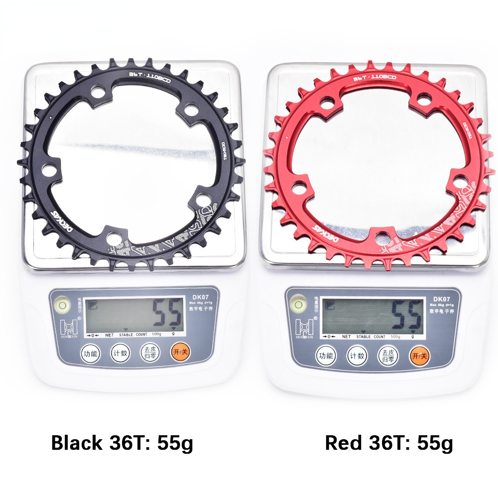 Road Bike Narrow Wide 110BCD Chainring 36T To 52T Crankset Tooth Plate Parts Red