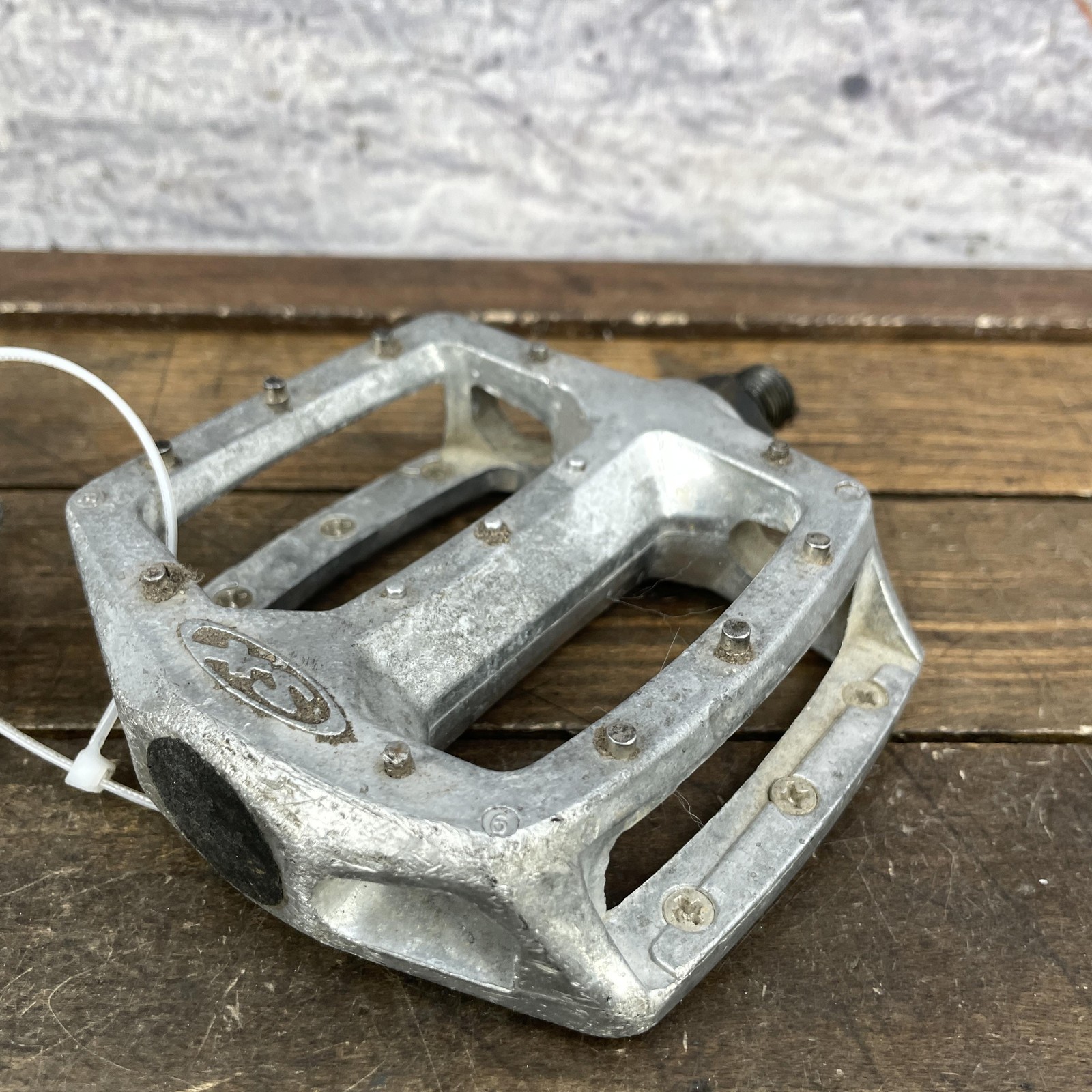 Vintage Schwinn XS BMX Pinned Pedals 1/2 Silver Aluminum Freestyle Old School