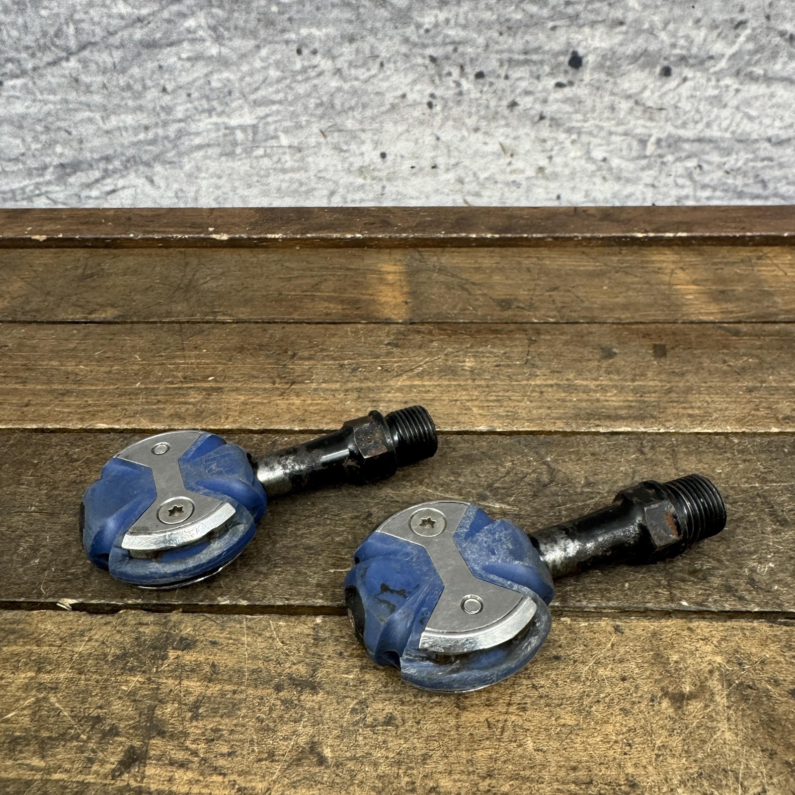 Vintage Speedplay Clipless Road Bike Pedals 9/16 Blue Pair 220g Steel Lollipop