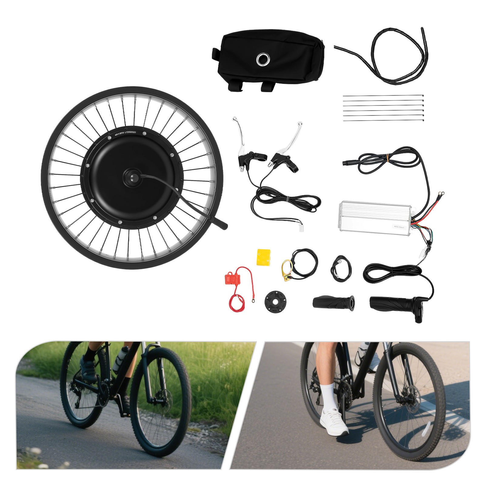 20″ 1000W 48V eBike Conversion Kit Front Wheel Hub Motor Electric Bike ﻿