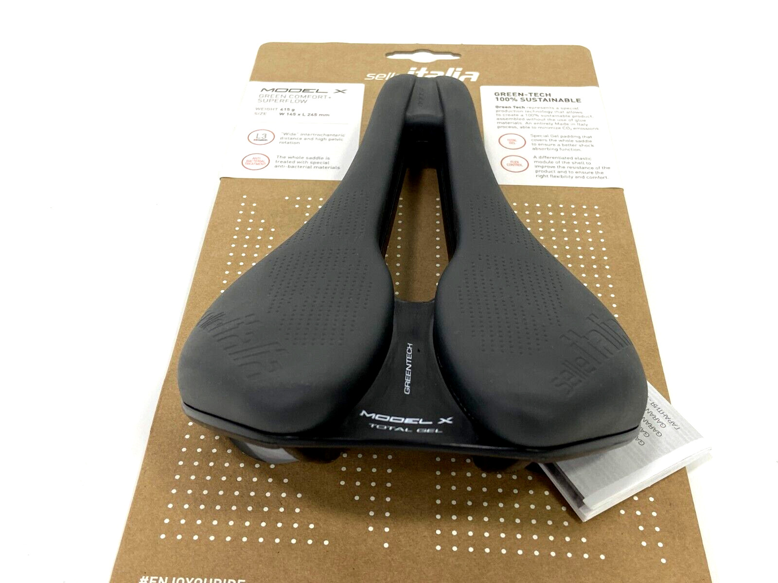 Selle Italia Model-X Comfort Plus Superflow 145x245mm Alloy Rail Saddle (Grey)