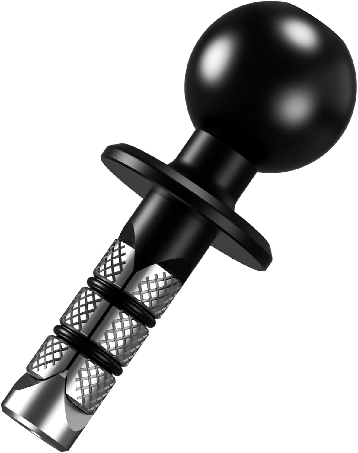 Metal Motorcycle Fork Stem Mount Base with 1» TPU Ball for Stem Holes 12Mm to 2