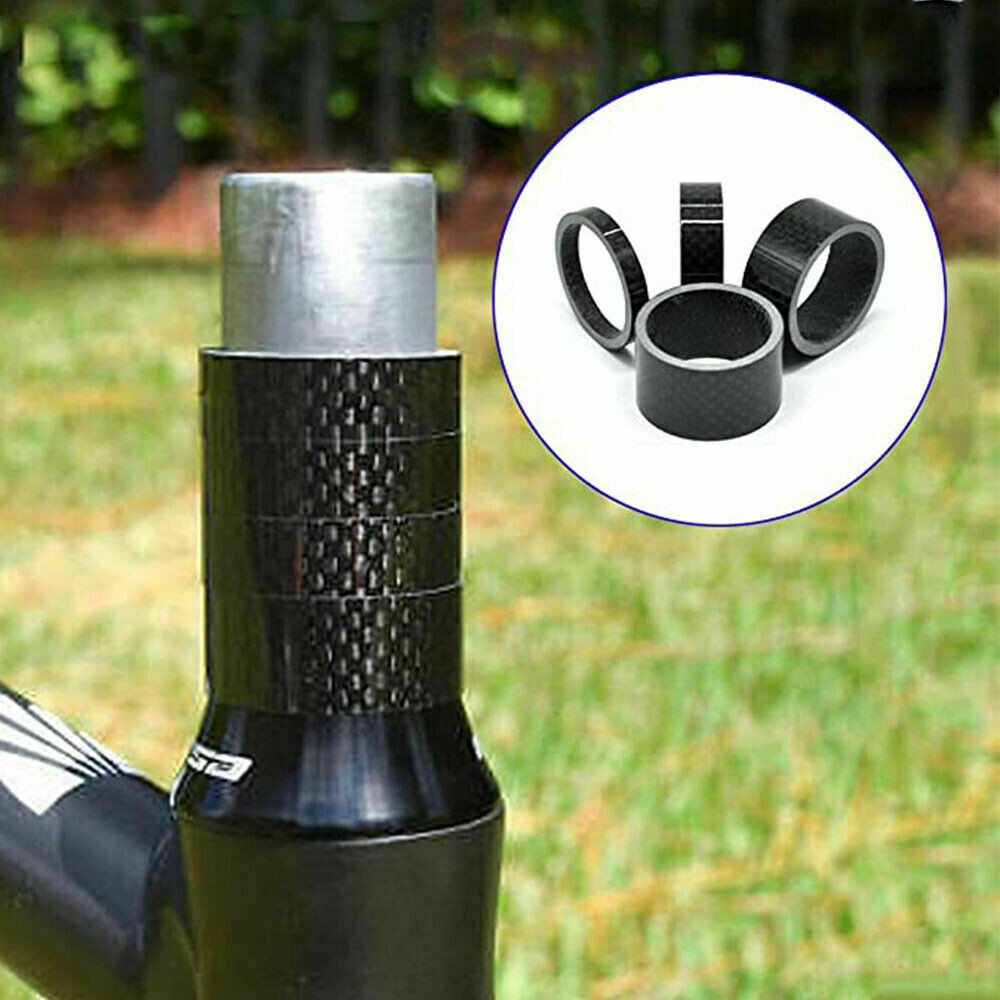 11Pcs/Set Carbon Fiber Headset Spacers Fork Stem Washer 1-1/8″ Threadless Parts
