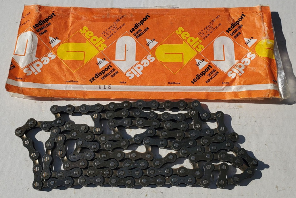 NOS SEDIS Sedisport Delta Bicycle Chain 5 6 spd 1/2″x3/32″ Peugeot Schwinn Fuji