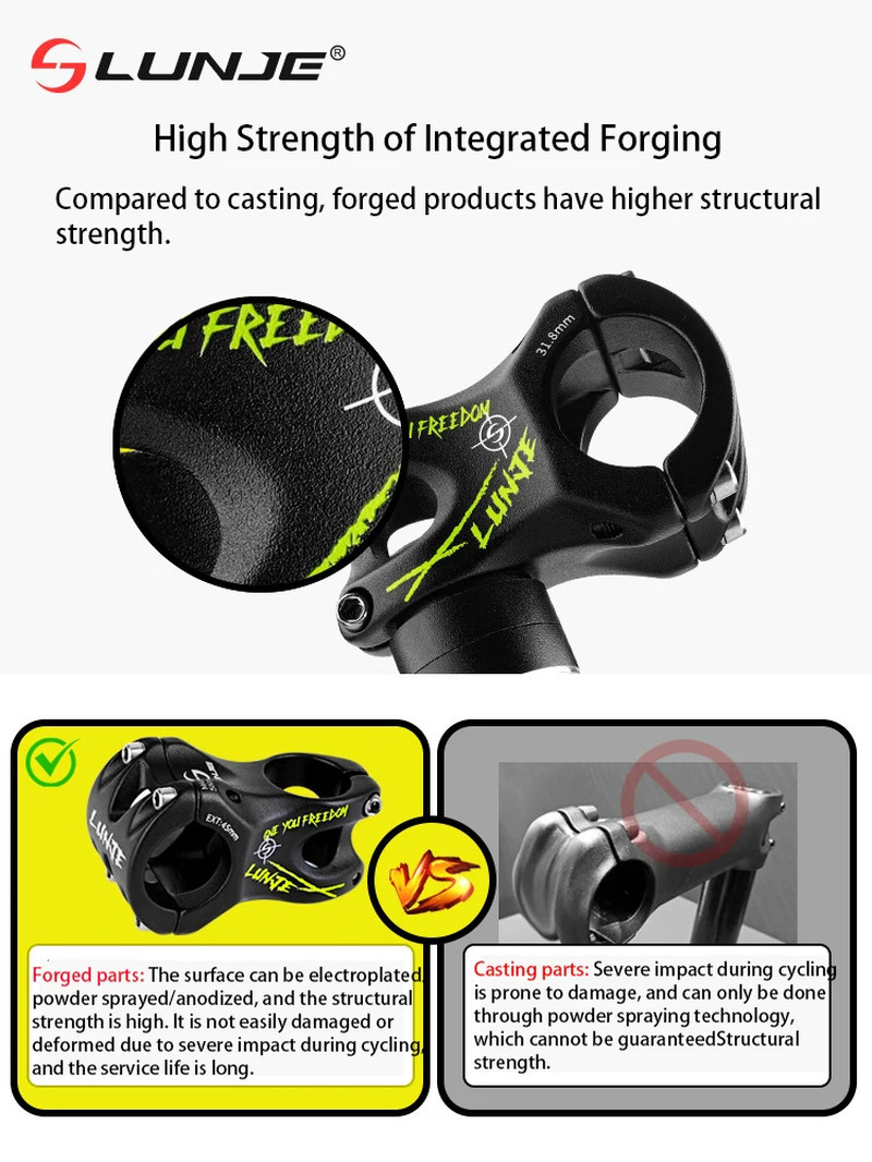 MTB Bike Stem 31.8x45mm Short Handlebar Stem 3D Forged Aluminum Alloy