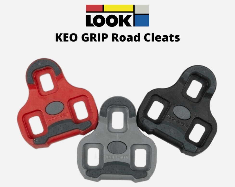 LOOK KEO Grip Road Cleats Anti-Slip 4.5 Float Bicycle Pedal Grey