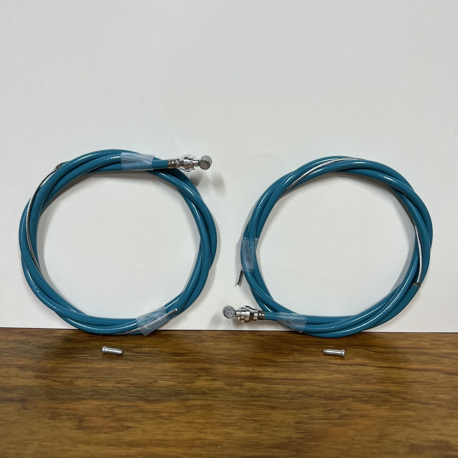 BMX OLD SCHOOL TURQUOISE GREEN BRAKE CABLES SET FITS REDLINE HARO MASTER GT DYNO