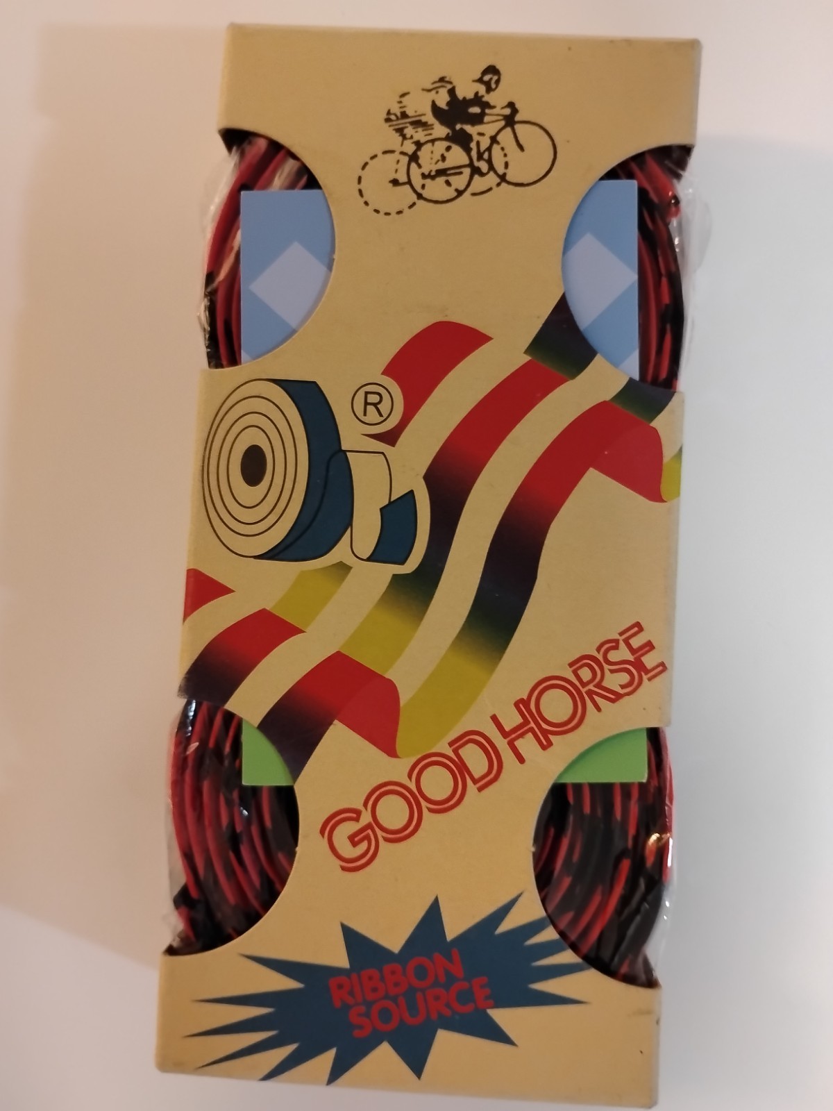 Vinqliq Good Horse Ribbon Source Bike Tape Handlebar Tape Black and Red