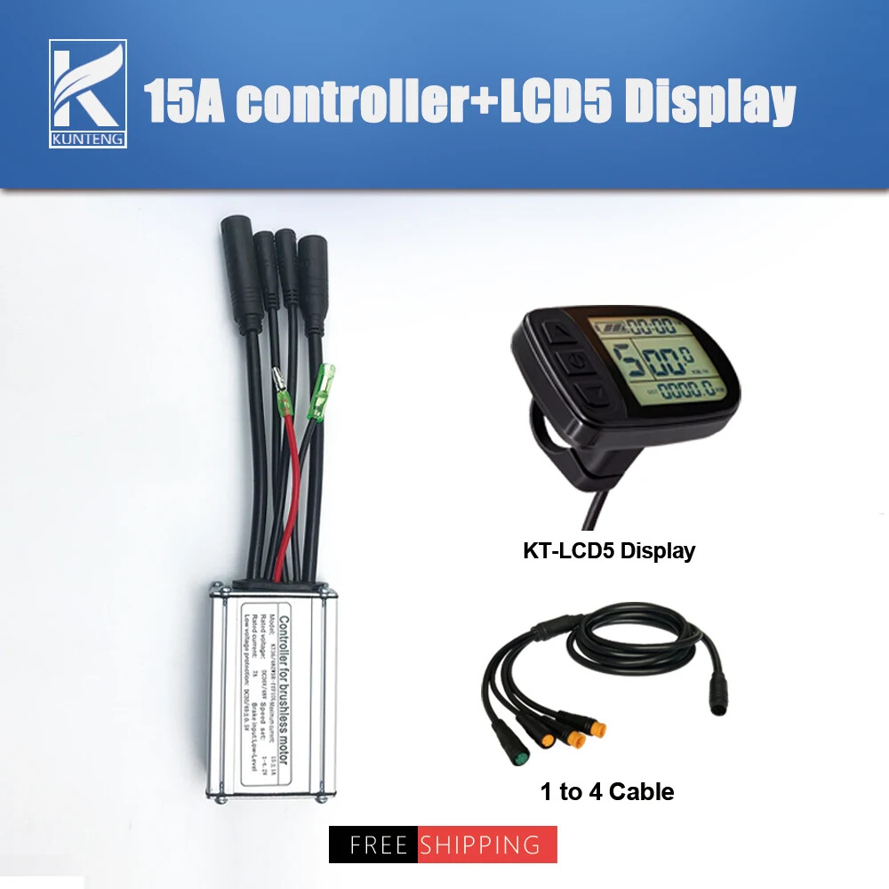 KT Controller 36V 48V 15A 250W 350W Waterproof E-bike Controller with Display