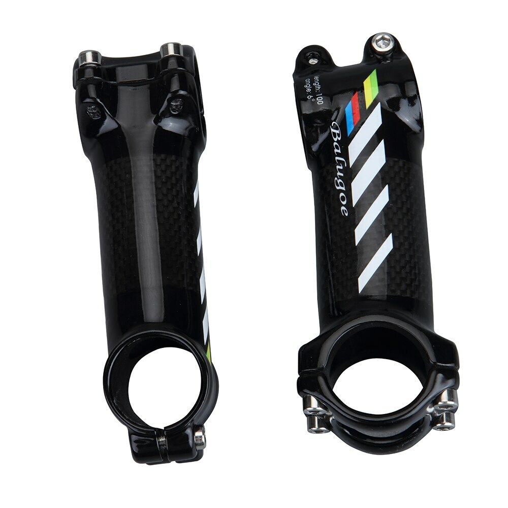 BALUGOE Aluminum Carbon Fiber Riser Bike Stem Bicycle Handle Stem 28.6-31.8mm