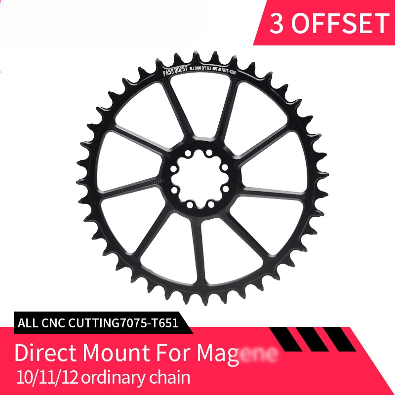 MTB Bicycle 3mm Offset Round Chainring Narrow Wide Chainring 40 42 44 46 48T
