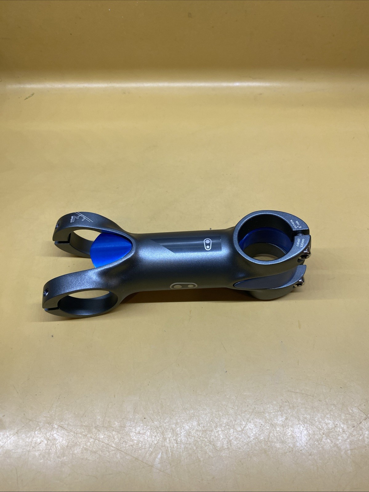 Iron/Blue Crankbrothers Cobalt 3 XC 100mm x 31.8 x 6* x 1-1/8i” Threadless Stem