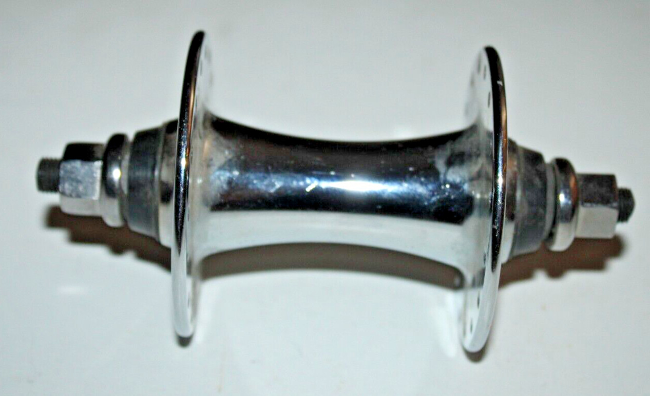 Front Track Bike High Flange Hub 100mm 32h Loose Ball Silver Nut/Bolt Ships Free