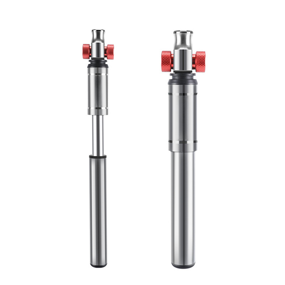 Portable 130 PSI Aluminum Alloy Bicycle Pump for Mountain and Road Bikes