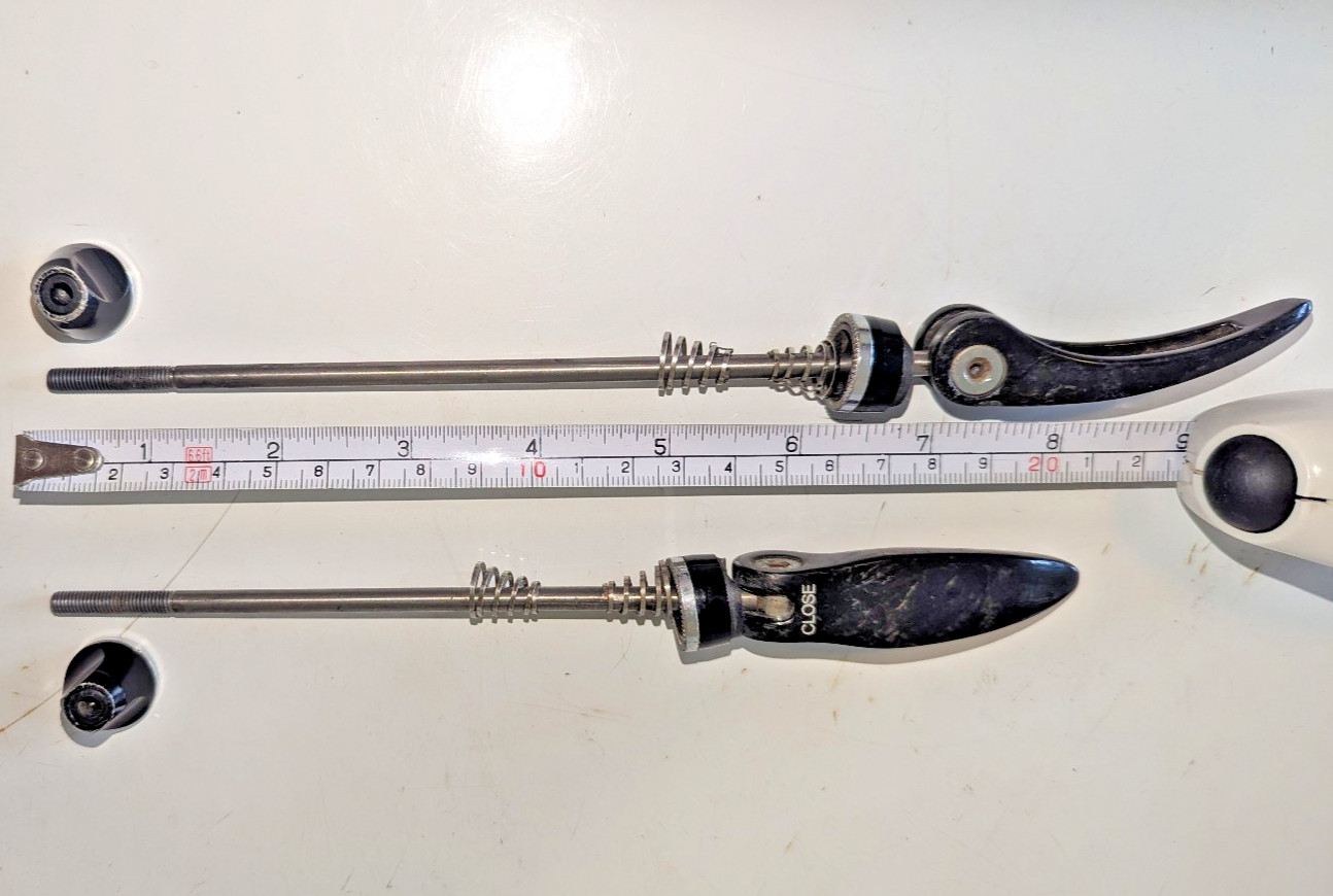 Titanium and Carbon Fiber Quick Release Skewers