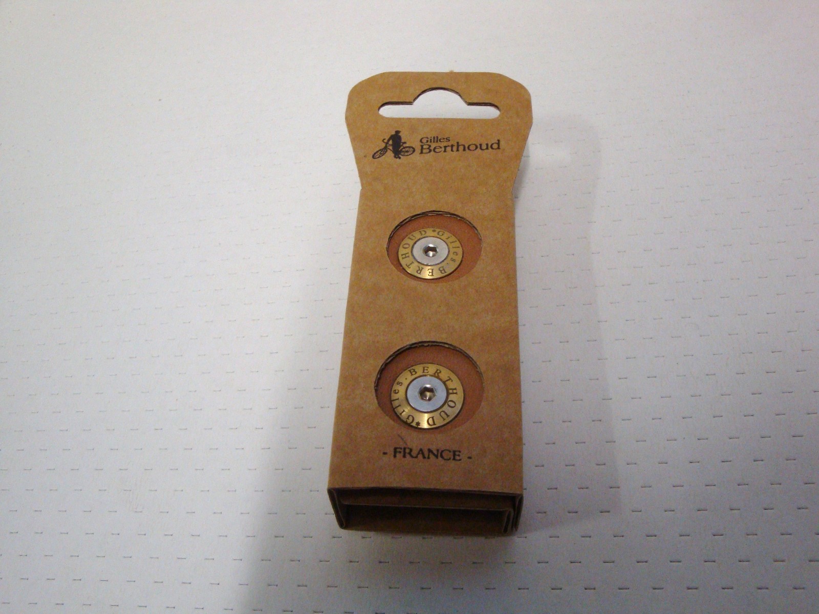 NEW GILLES BERTHOUD LEATHER MTB BAR PLUGS NATURAL MTB HANDLEBAR MADE IN FRANCE