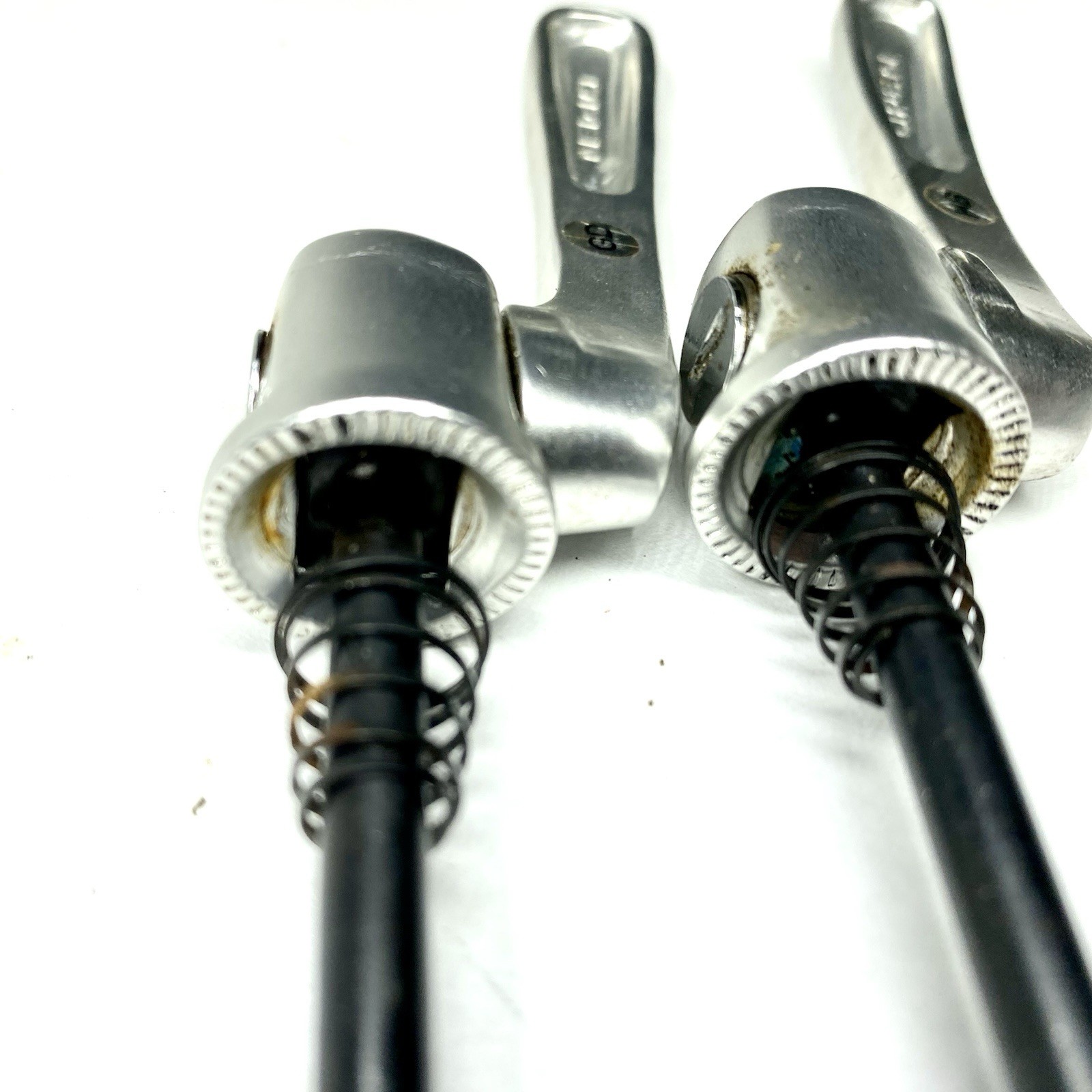 Shimano Quick Release Skewer Set Front Rear 100mm 135mm QR Satin Chrome