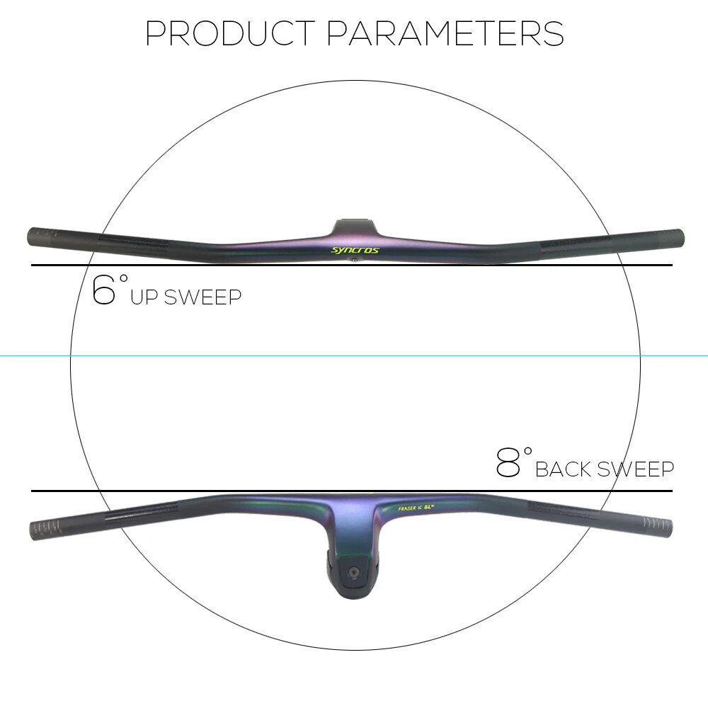 Carbon Mountain Bike Handlebars -20° with Stem FRASER IC SL WC 70-100mm*780mm