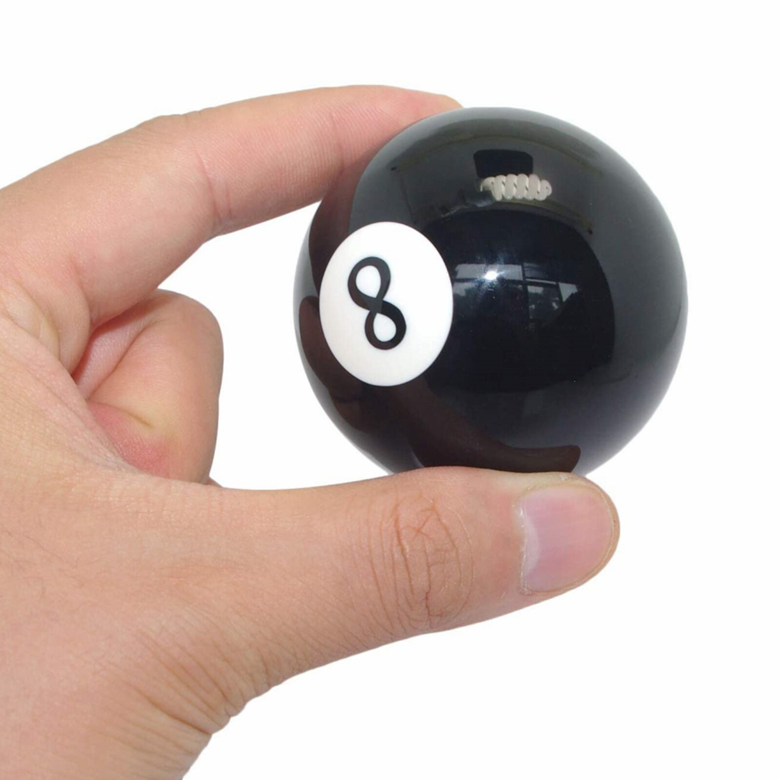 Black 8 Ball Billiard Round Shift Handle Acrylic Manual Gear Shift Knob Shifter