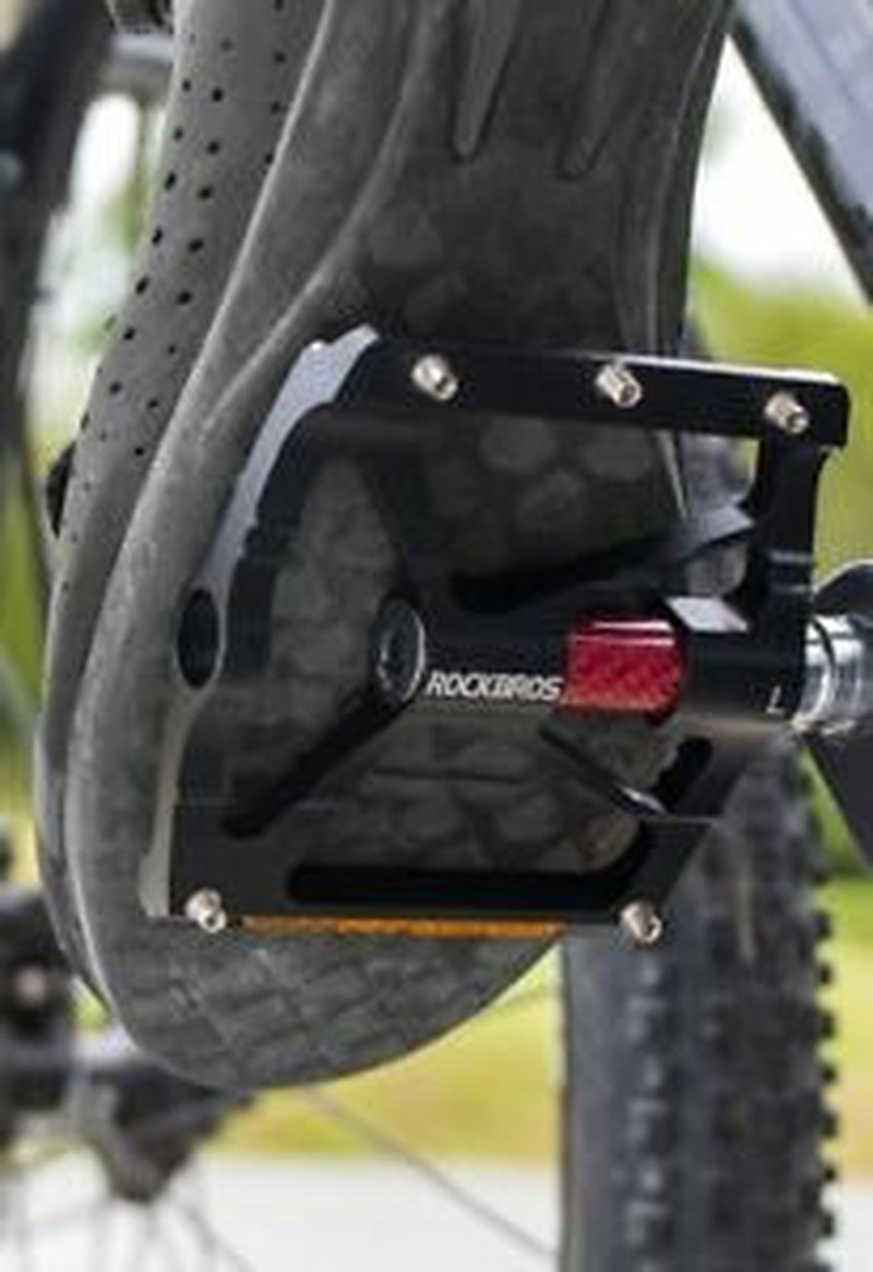 ROCKBROS Bike Pedals MTB Aluminum 9/16″ Sealed Bearing Platform Bicycle Pedals
