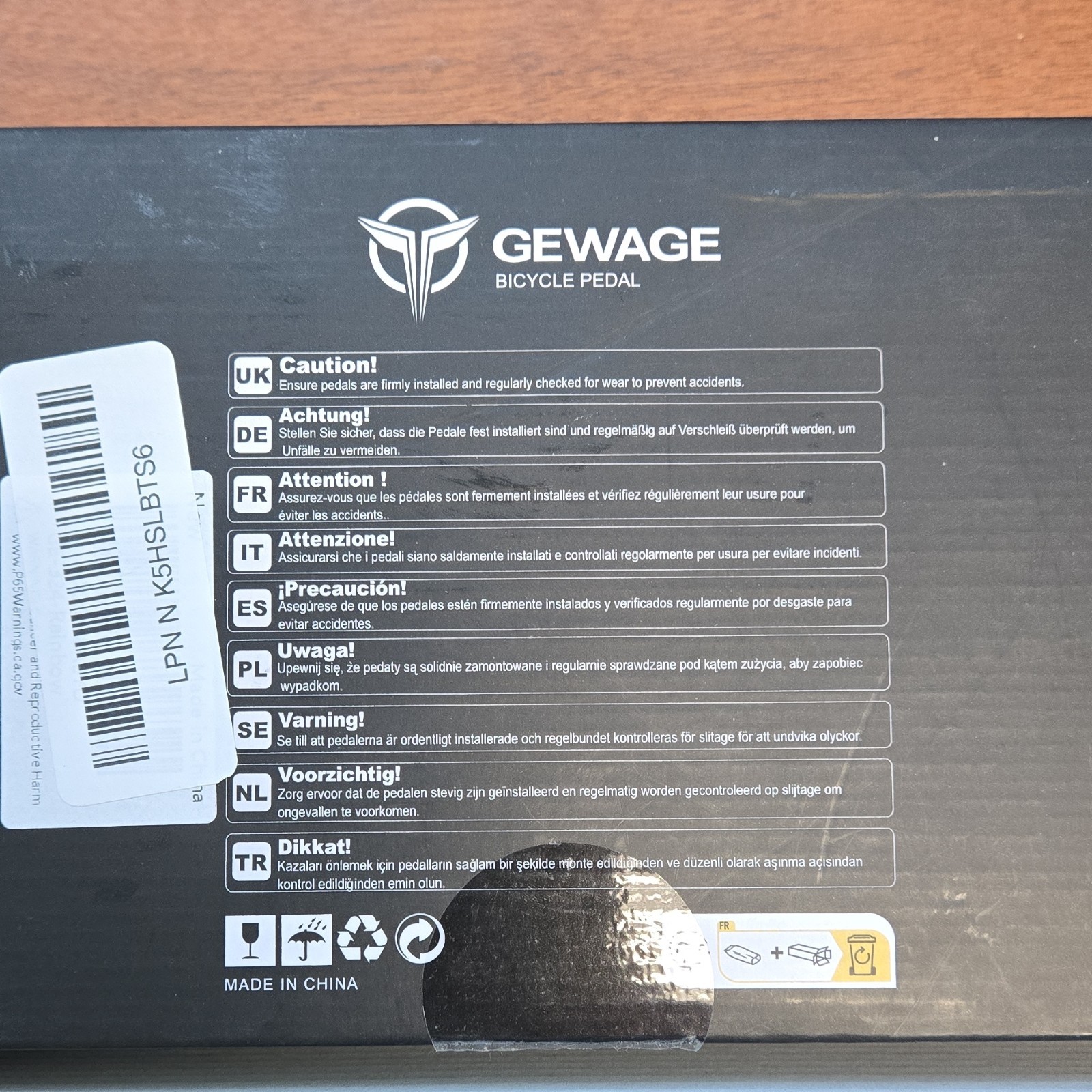 Gewage GE-324 Multicolor Alloy Flat Platform Bicycle Pedals