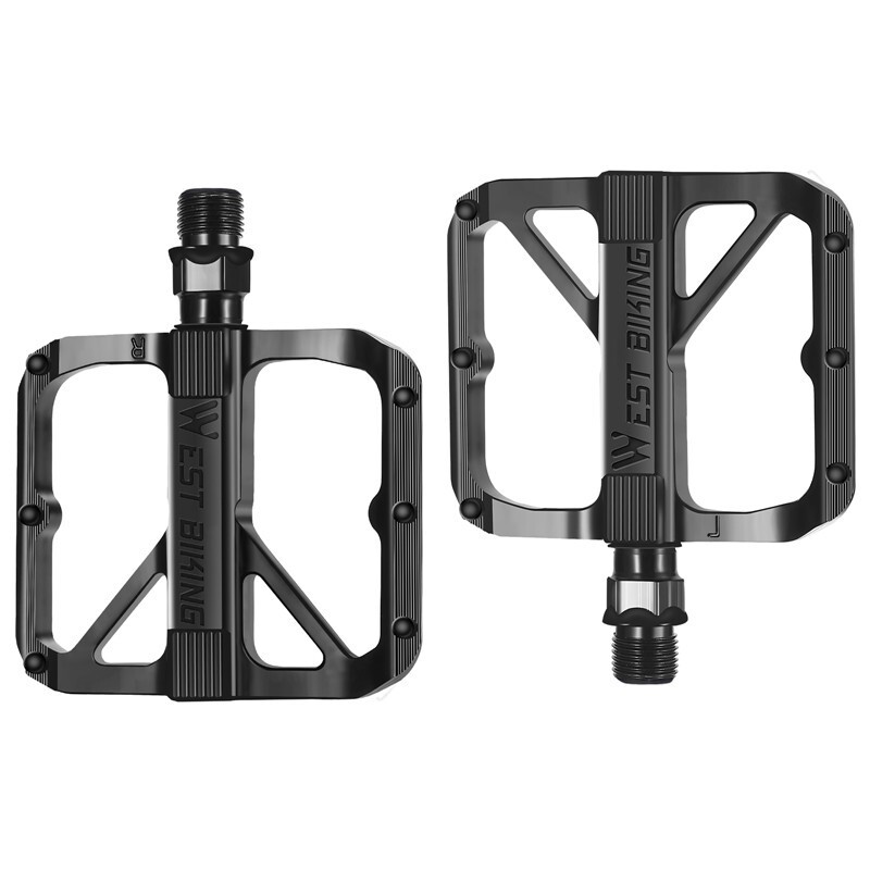 WEST BIKING Bicycle Flat Pedals Ultralight Aluminum DU Bearing MTB Bike Pedals