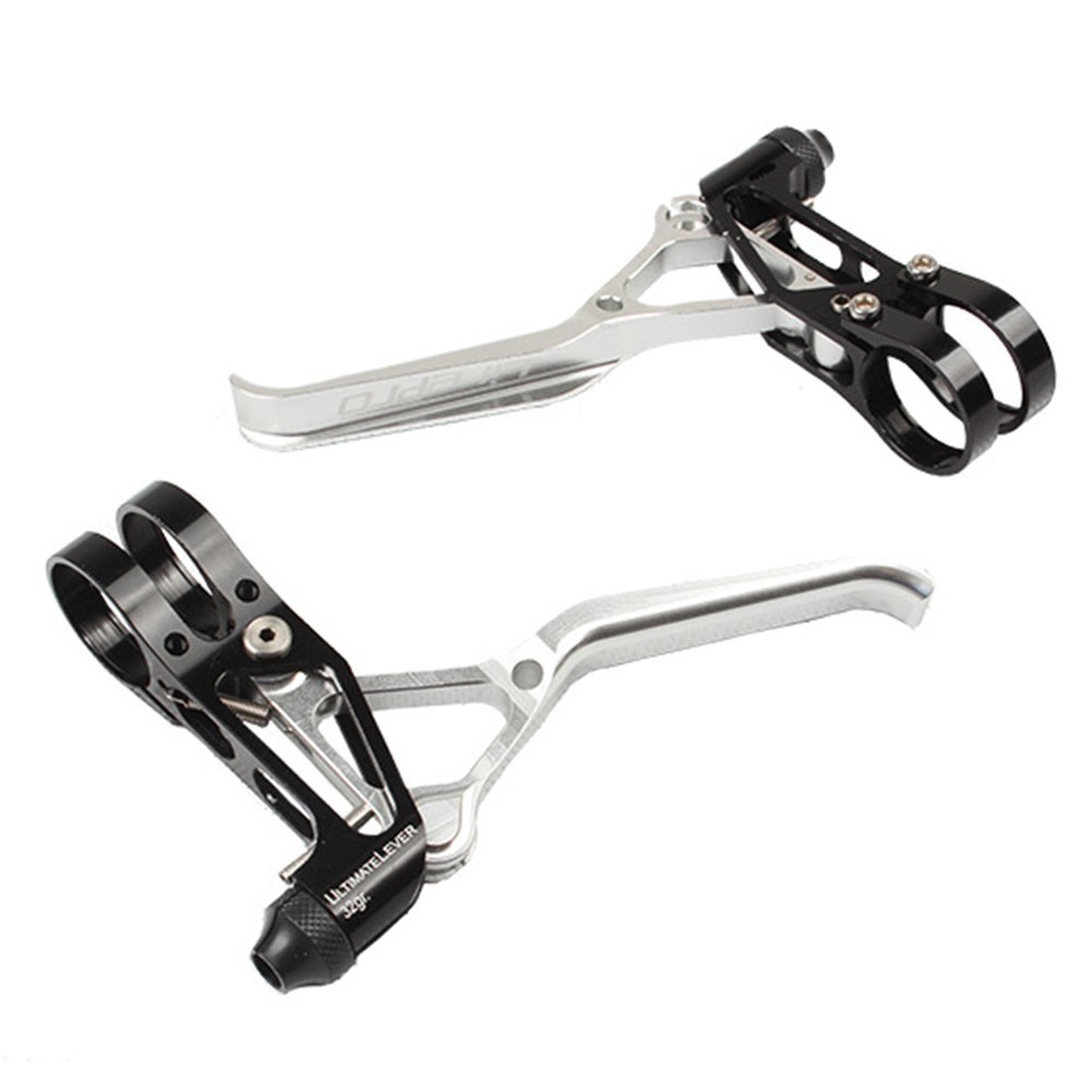 Pair CNC Aluminium Road BMX DH MTB Mountain Bike Brake Levers Silver+Black