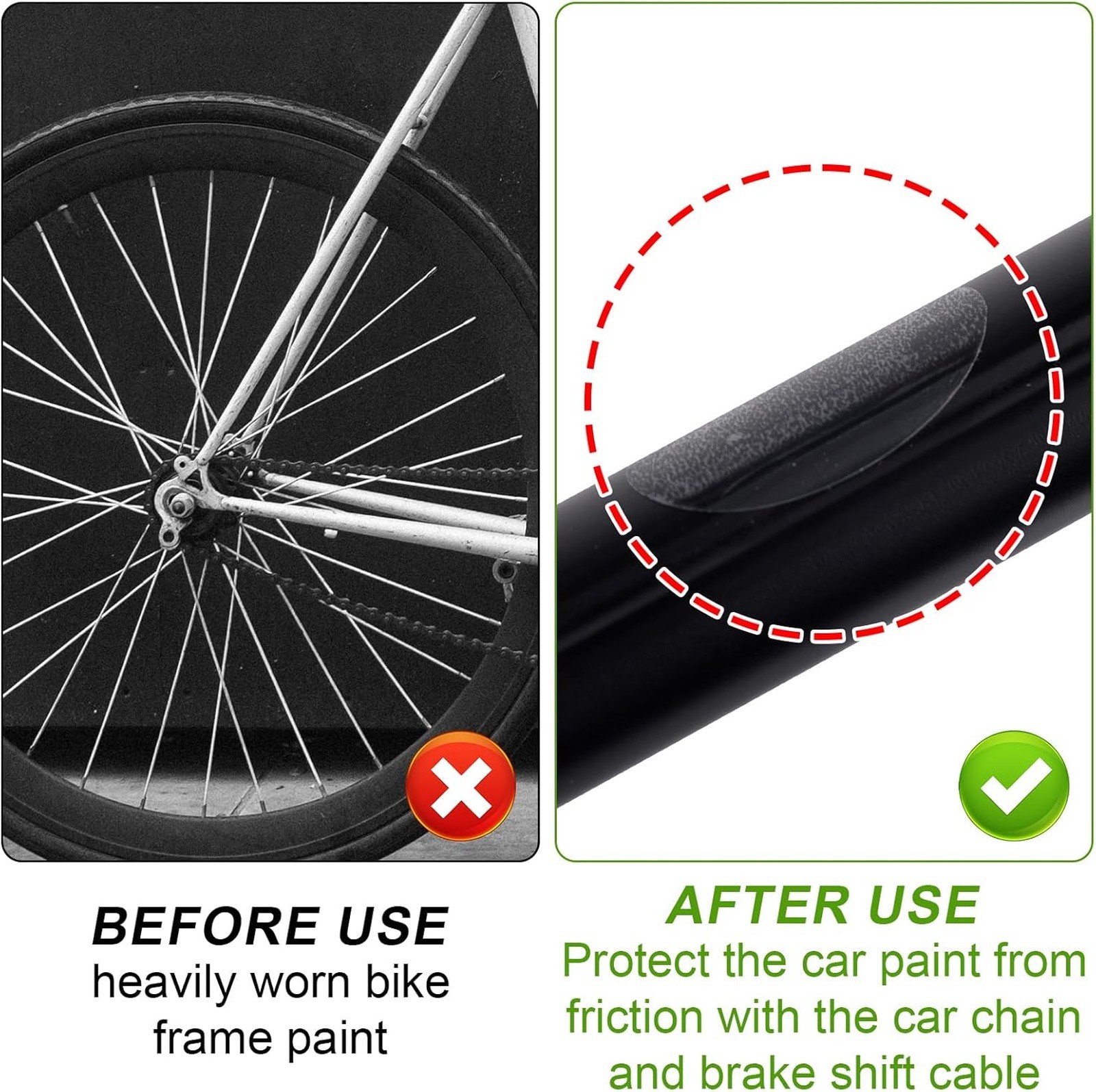 Bike Frame Protection Tape Sticker Set PVC Chainstay Guard Film for Mountain