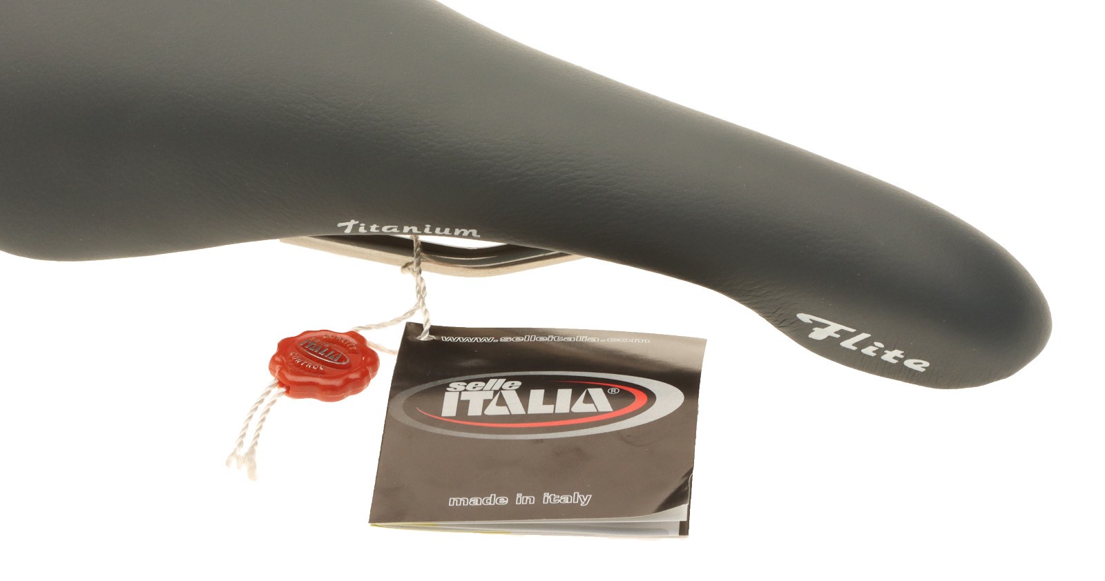 Selle Italia Flite Saddle Titanium Rail Calendar Gray Leather 2002 NIB NOS NEW