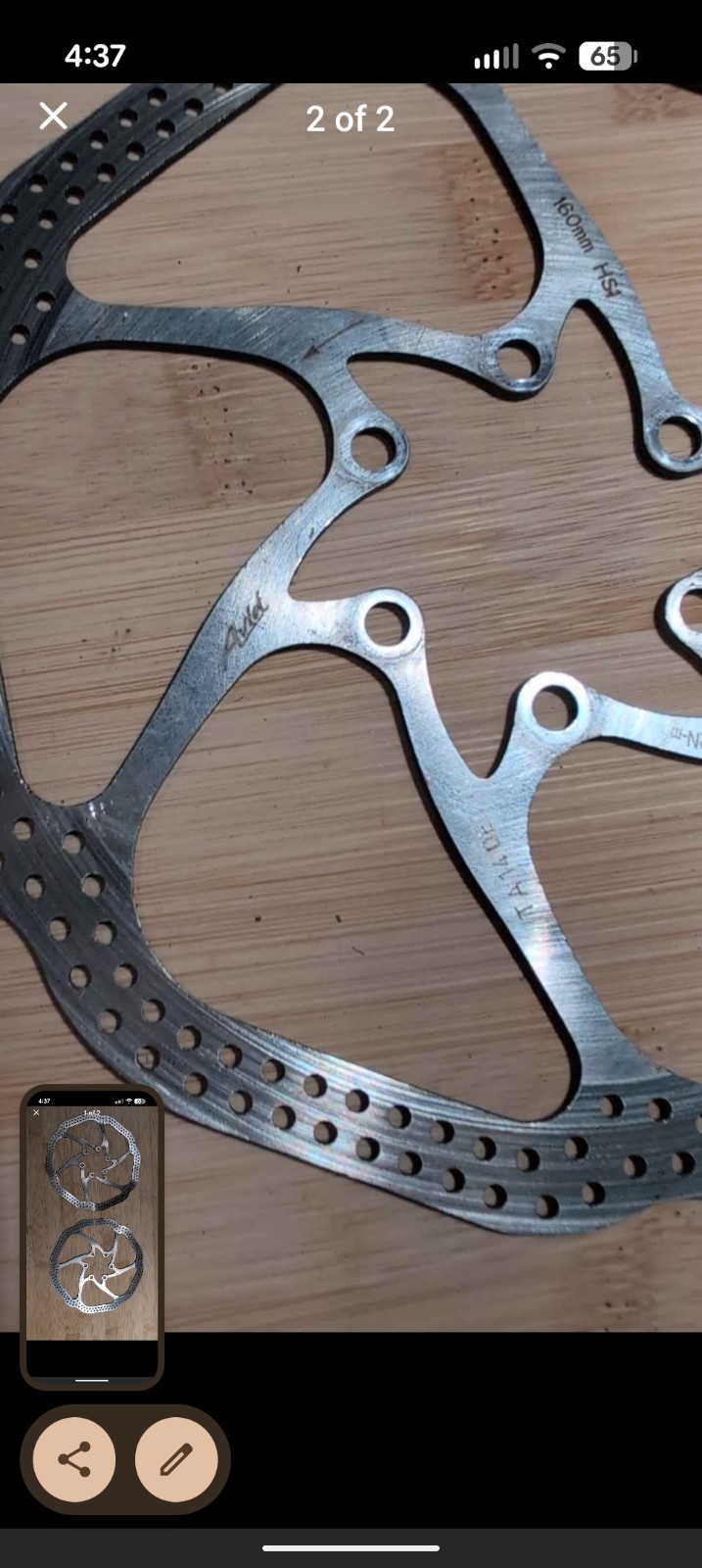 (2) 160mm Avid 6-Bolt Disc Brake Rotors Set For Mountain Gravel Road Bikes