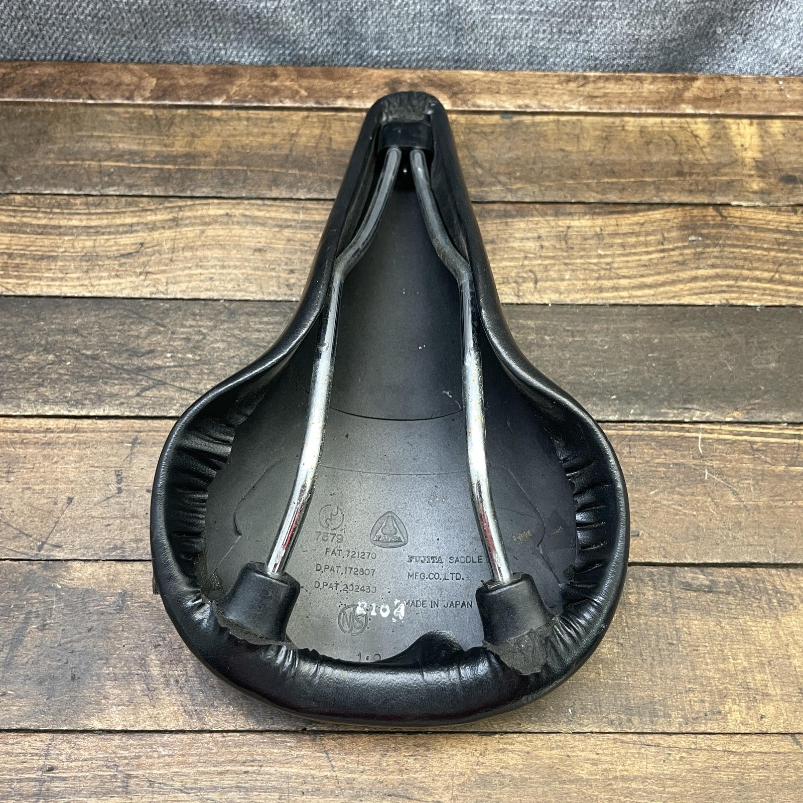 Vintage Fujita Seat NJS Stamp Keirin Fuji Track Bike Racing Bicycle Saddle