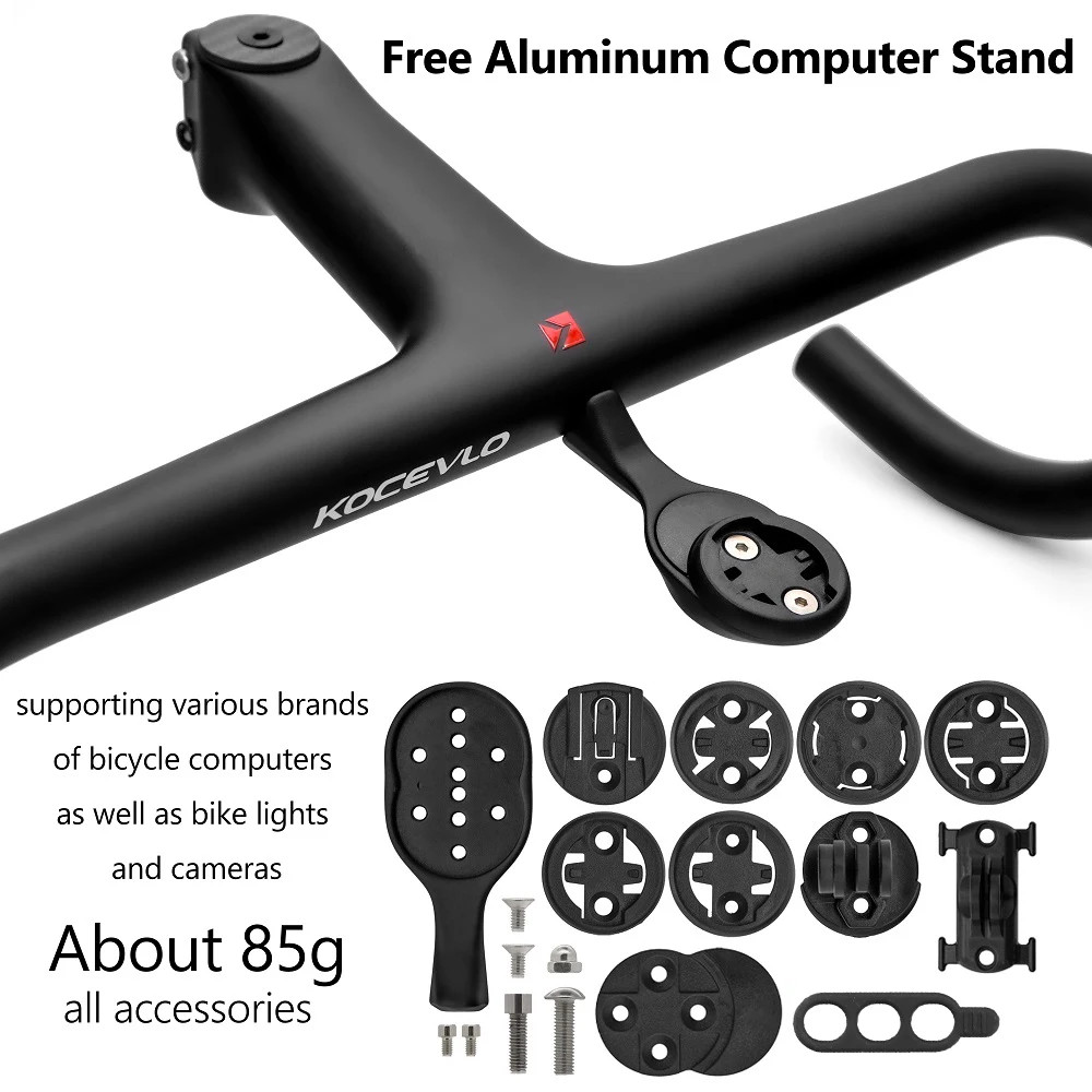 Road Bicycle Ultralight Carbon Stem Integrated Handlebar for 28.6mm with Spacers