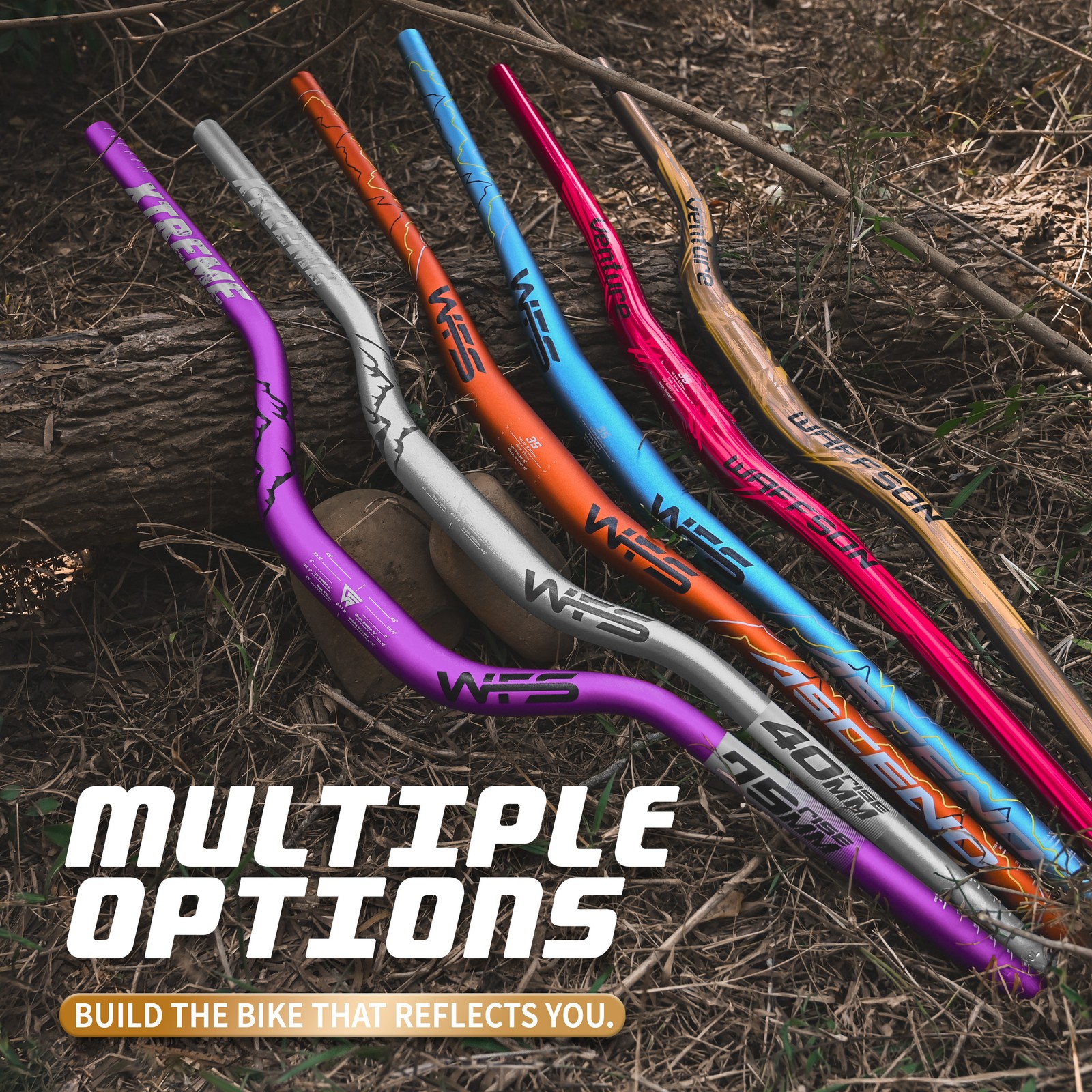 WFS Xtreme 31.8 x 800mm Handlebar 75mm Rise, Cashmoney