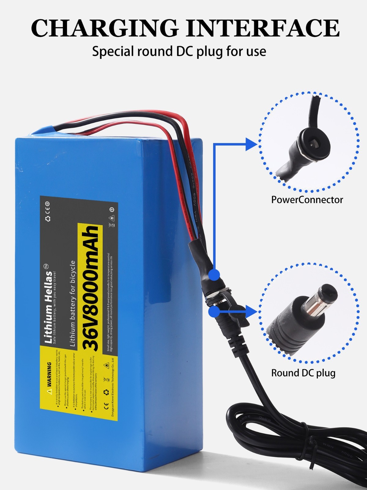 36V8000mAh Lithium Li-ion Battery Pack For ≤350W Electric Bicycle Scooter Motor