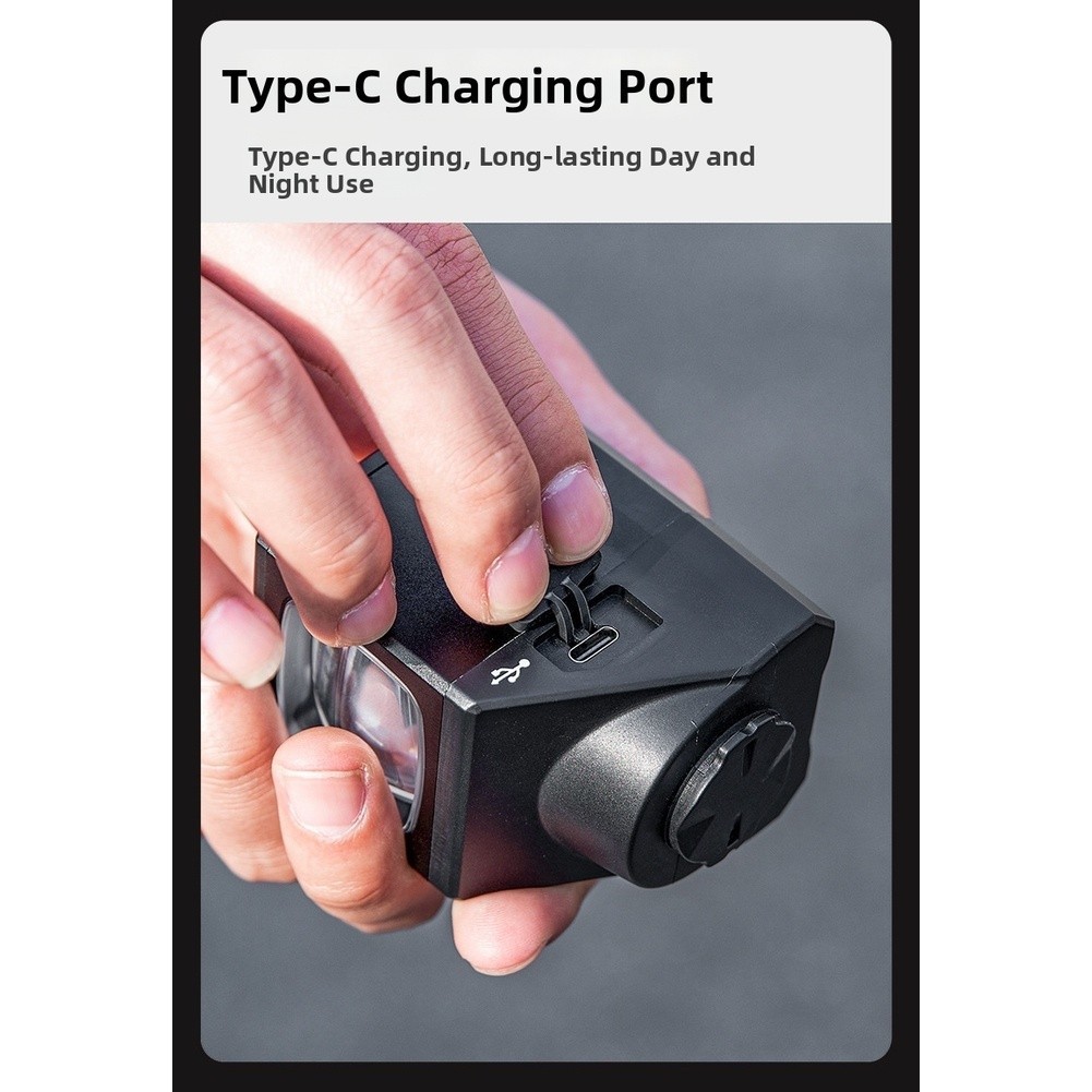 Wireless Remote 1600 Lumen Bike Light USB C Charging Cut Off Beam Design