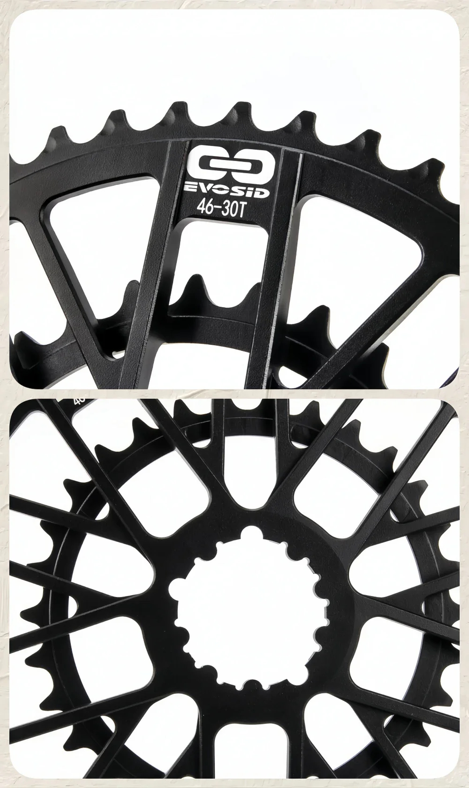 Gravel Road Folding Bicycle Crankset Chainring 46-30T 48-32T Double Chainwheel