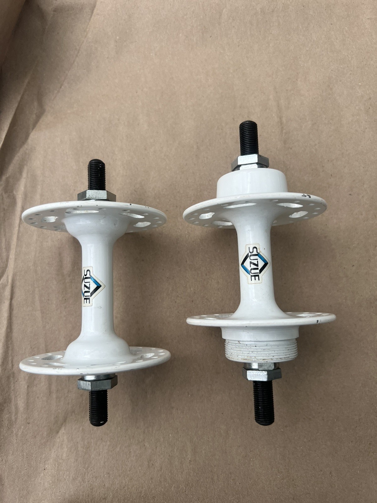 SUZUE BMX Hubs F/R White 36H Made in Japan NOS BMX New Old Stock