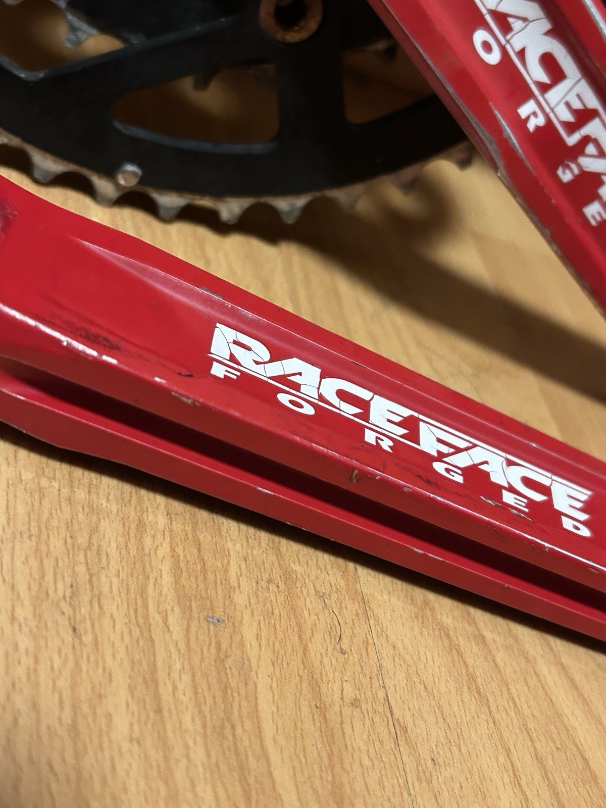 Vintage Race Face Turbine Forged Crankset RED 175mm 22 32 44T 8 Speed 90s MTB