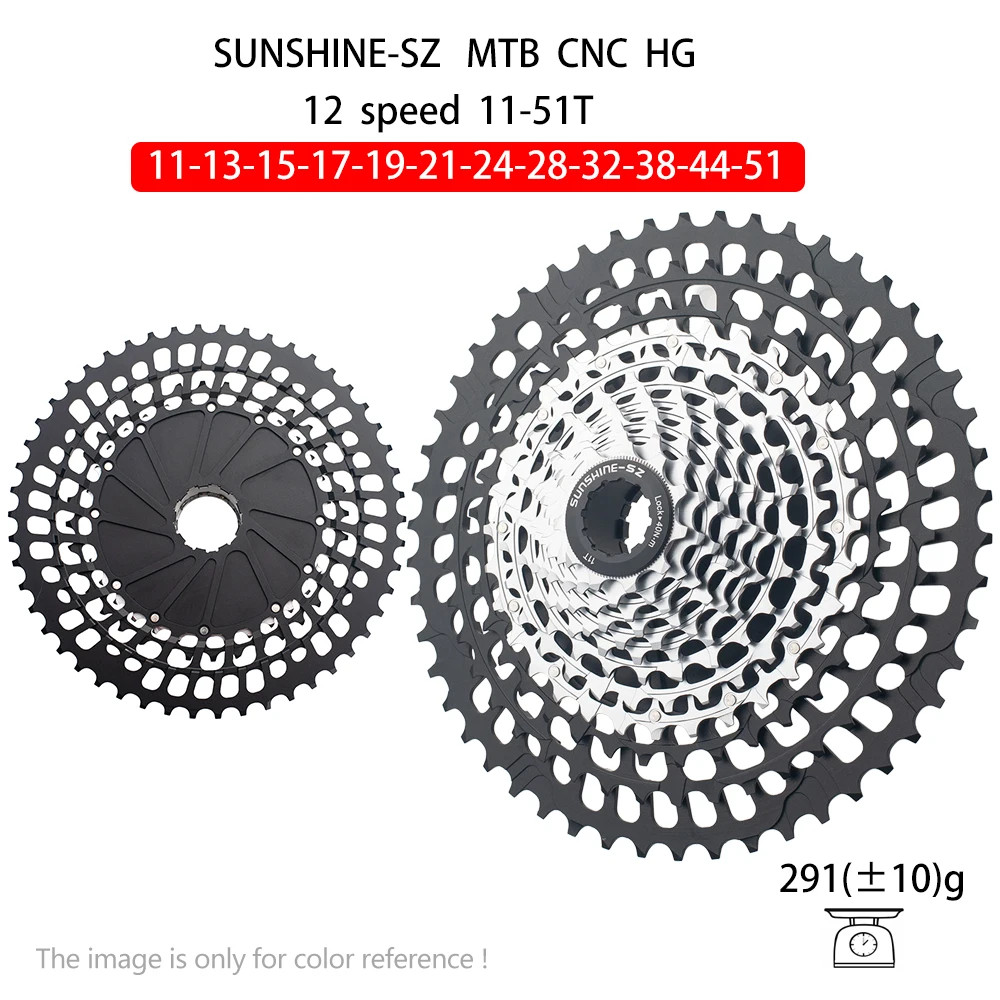 SUNSHINE 12 Speed MTB Bike Ultralight Cassette 11-46/50/51T Freewheel HG freehub